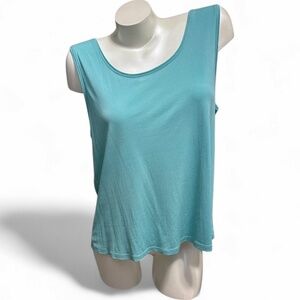 Eileen Fisher 100% Silk Women's L Ultra-Soft‎ Tank Top Teal